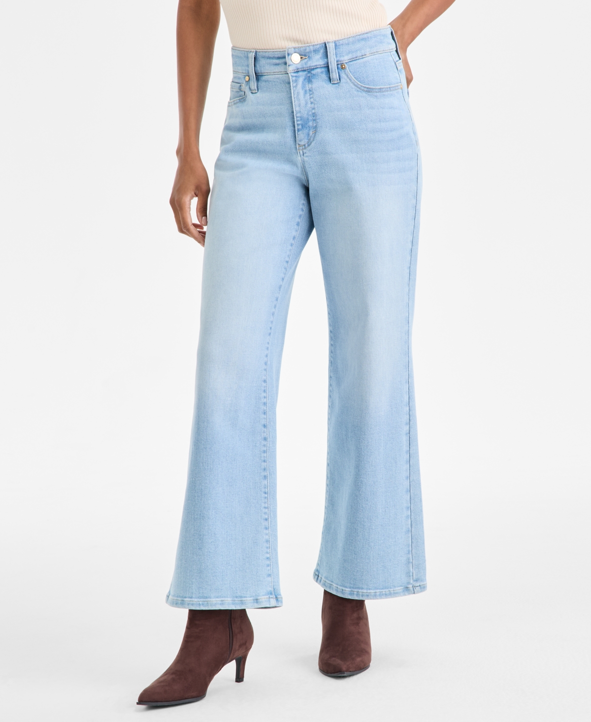 I.n.c. International Concepts Petite Wide-Leg Jeans, Macy's Exclusive
