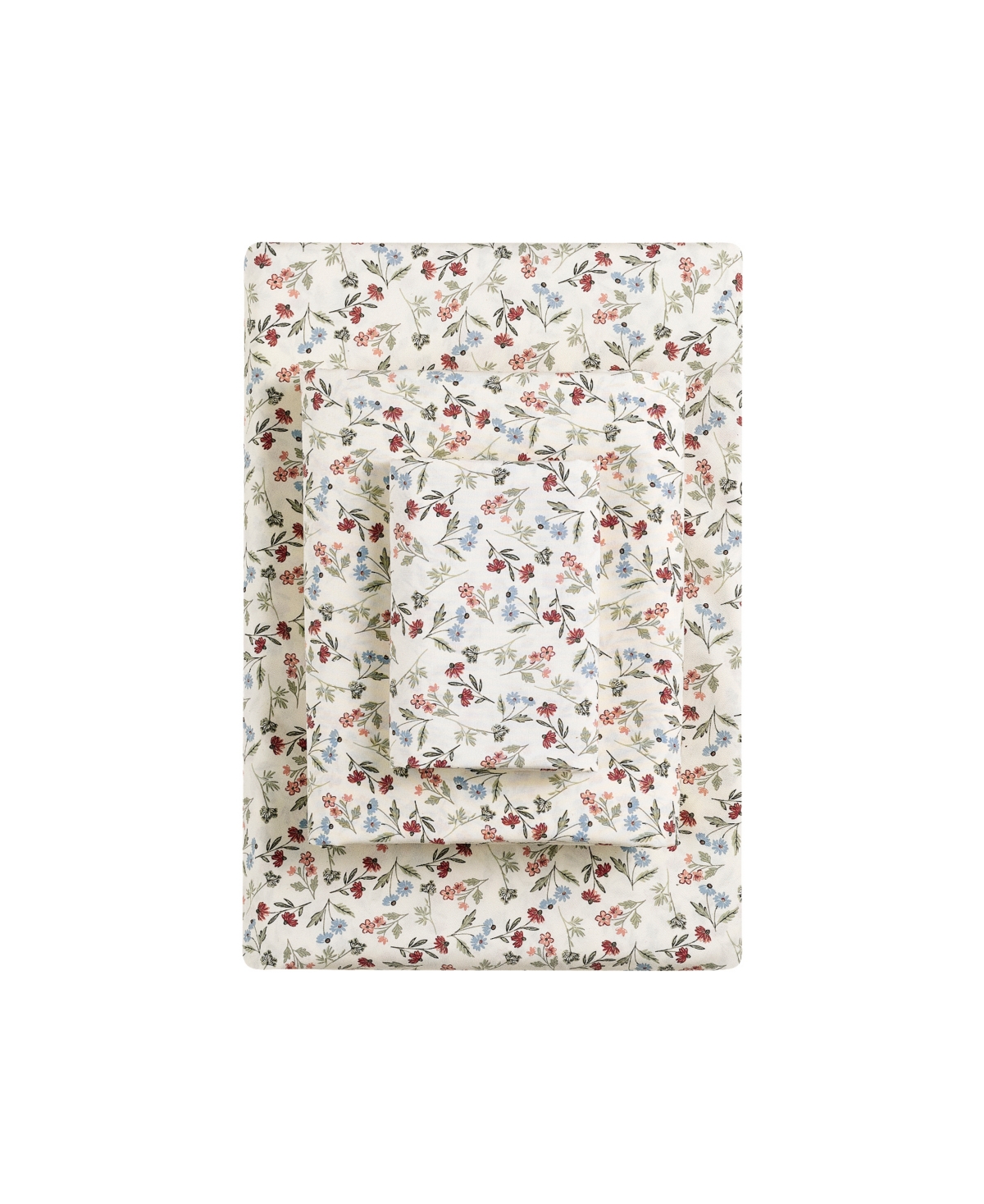 Sunham Microfiber Easy Care Printed 3-pc. Sheet Set, Twin