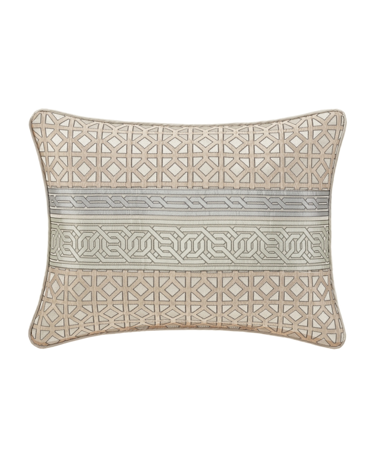 J Queen New York Alaro Boudoir Decorative Pillow, 15" X 20" In Blue