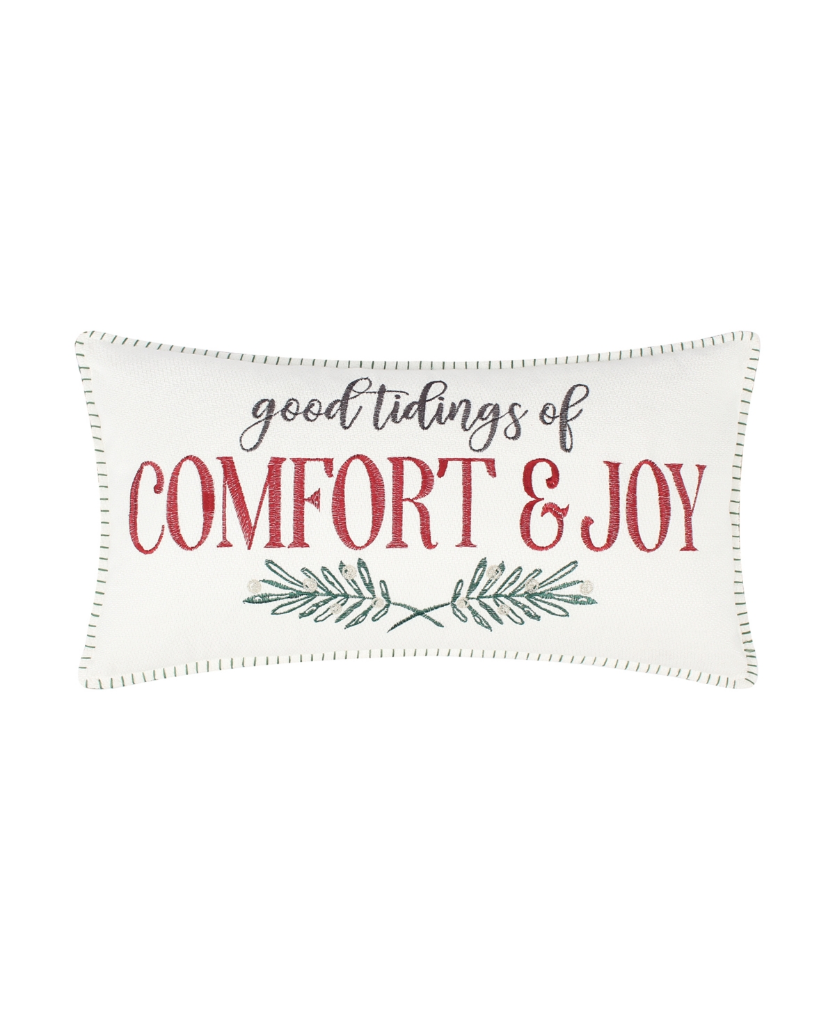 Levtex Spencer Plaid Comfort Embroidered Decorative Pillow, 12" X 24" In Multi