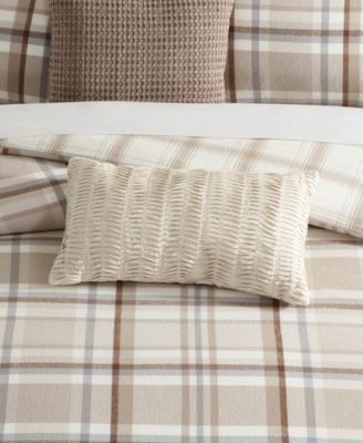 Spencer Plaid Textured Decorative Pillow, 12" x 22"