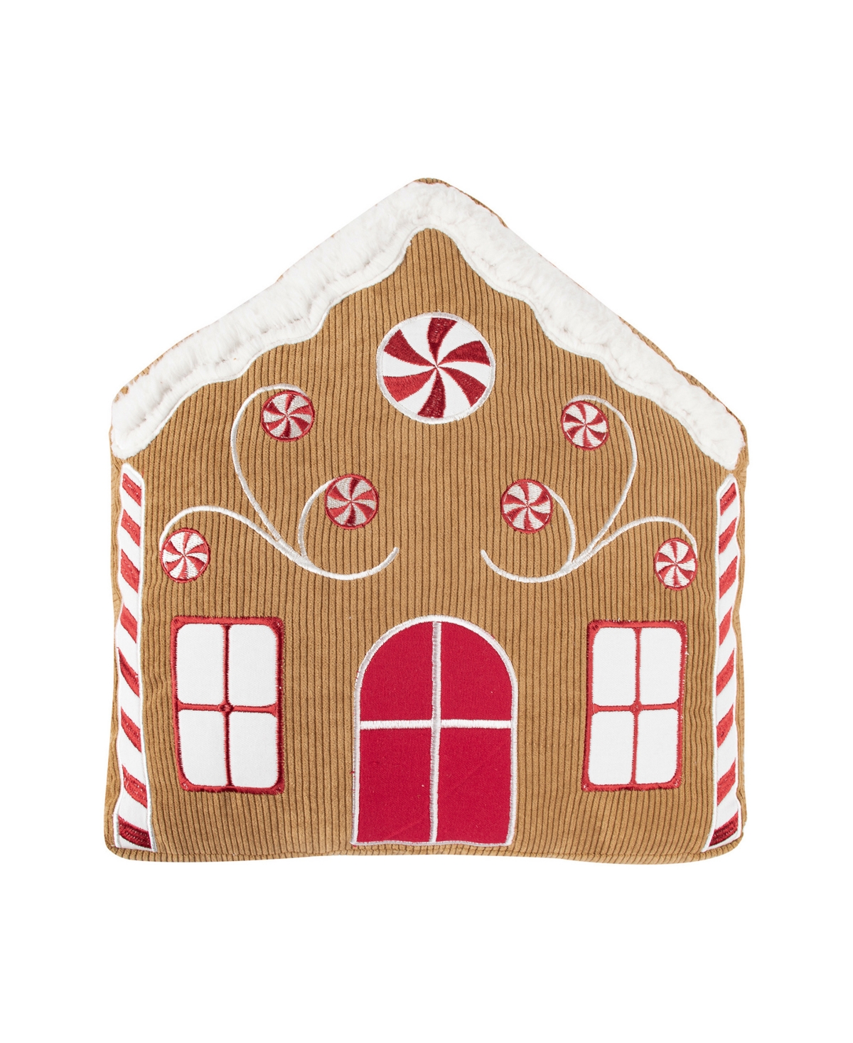 Levtex Gingerbread Village Embroidered Decorative Pillow, 14" X 15" In Sand