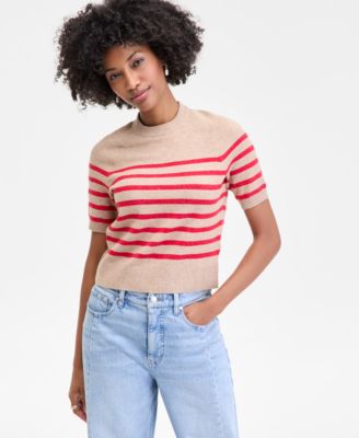 Women's Saddle Short Sleeve Sweater