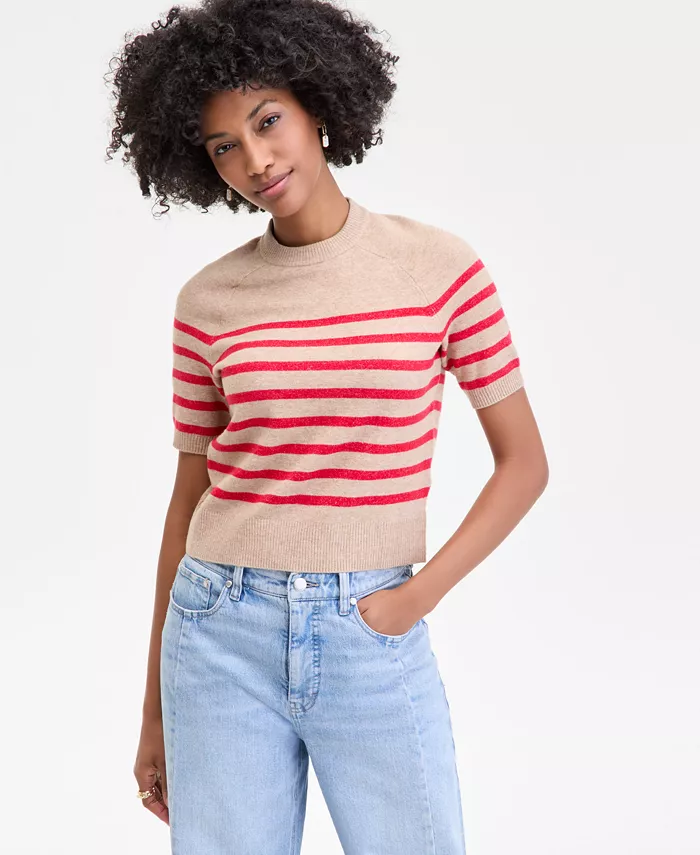 Women's Saddle Short Sleeve Sweater