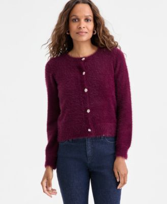I.N.C. International Concepts - Petite Rhinestone-Button Cardigan