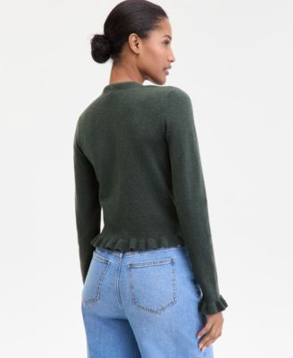 Women's Ruffle-Hem Cardigan, Macy's Exclusive