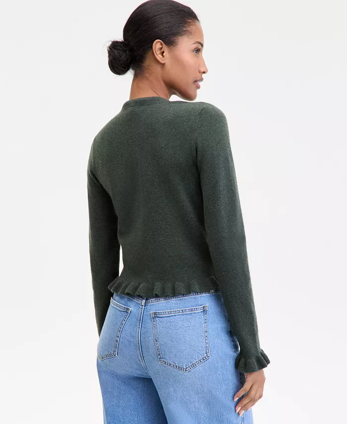 Women's Ruffle-Hem Cardigan - thumbnail 3