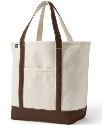 Large 5 Pocket Open Top Canvas Tote Bag