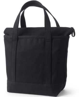 Medium Solid Color 5 Pocket Zip Top Canvas Tote Bag