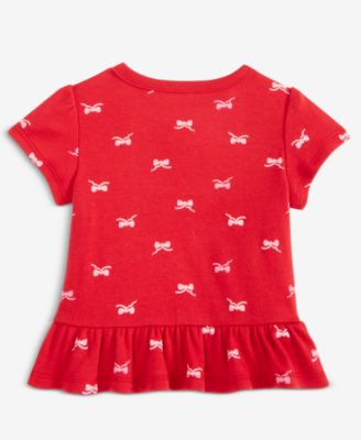 Baby Girls Mix and Match Short-Sleeve Jersey Bows-Print T-Shirt, Macy's Exclusive