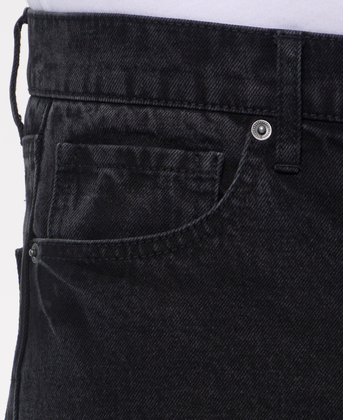 Lazer Men's Loose Fit Denim Jeans In Black