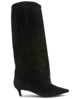 Women's Luca Wide-Calf Slouchy Kitten-Heel Dress Boots