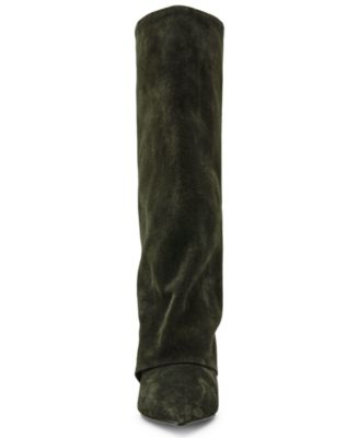 Women's Luca Wide-Calf Slouchy Kitten-Heel Dress Boots