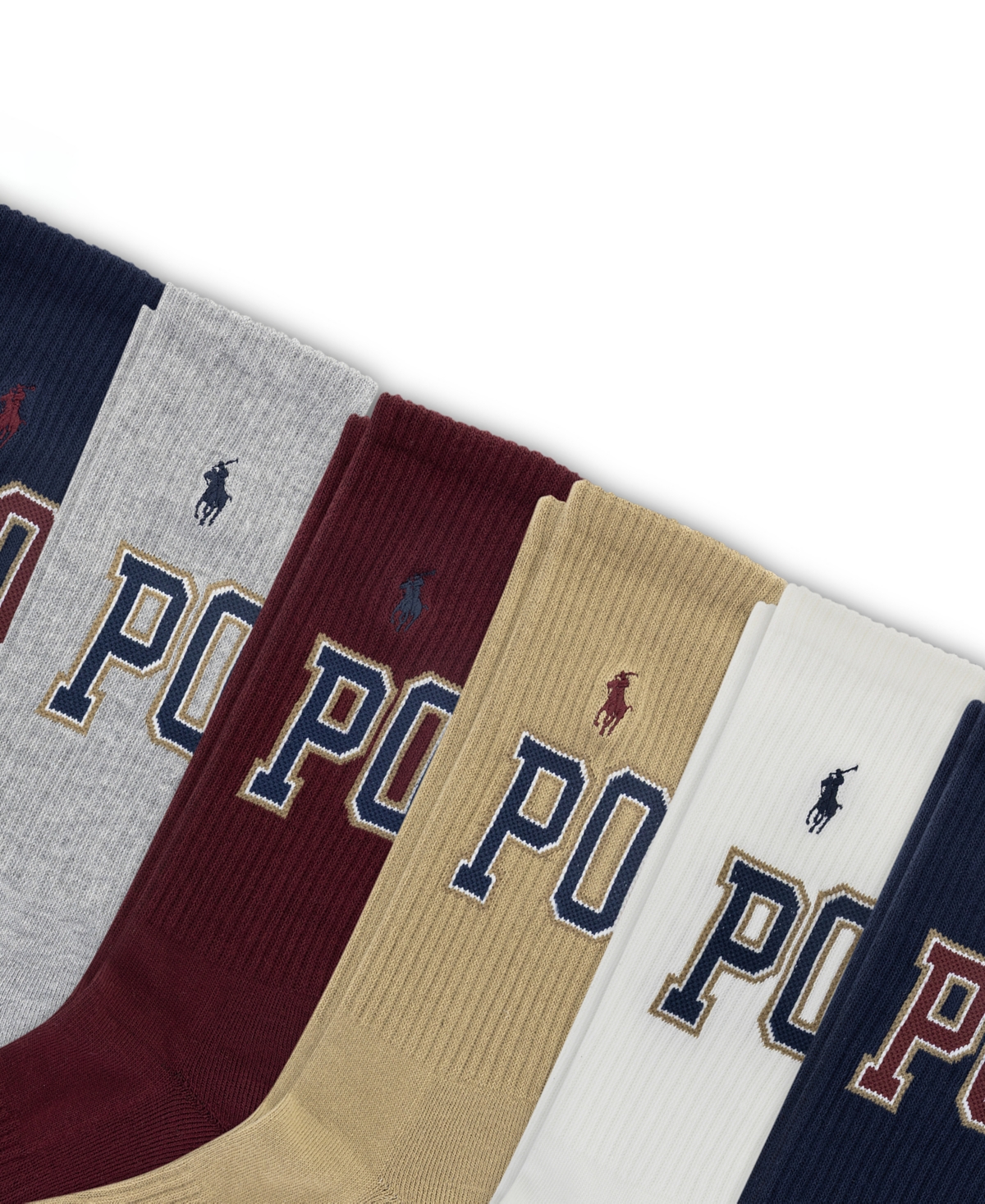 Polo Ralph Lauren Men's Varsity Logo 6-pack Socks In Multi