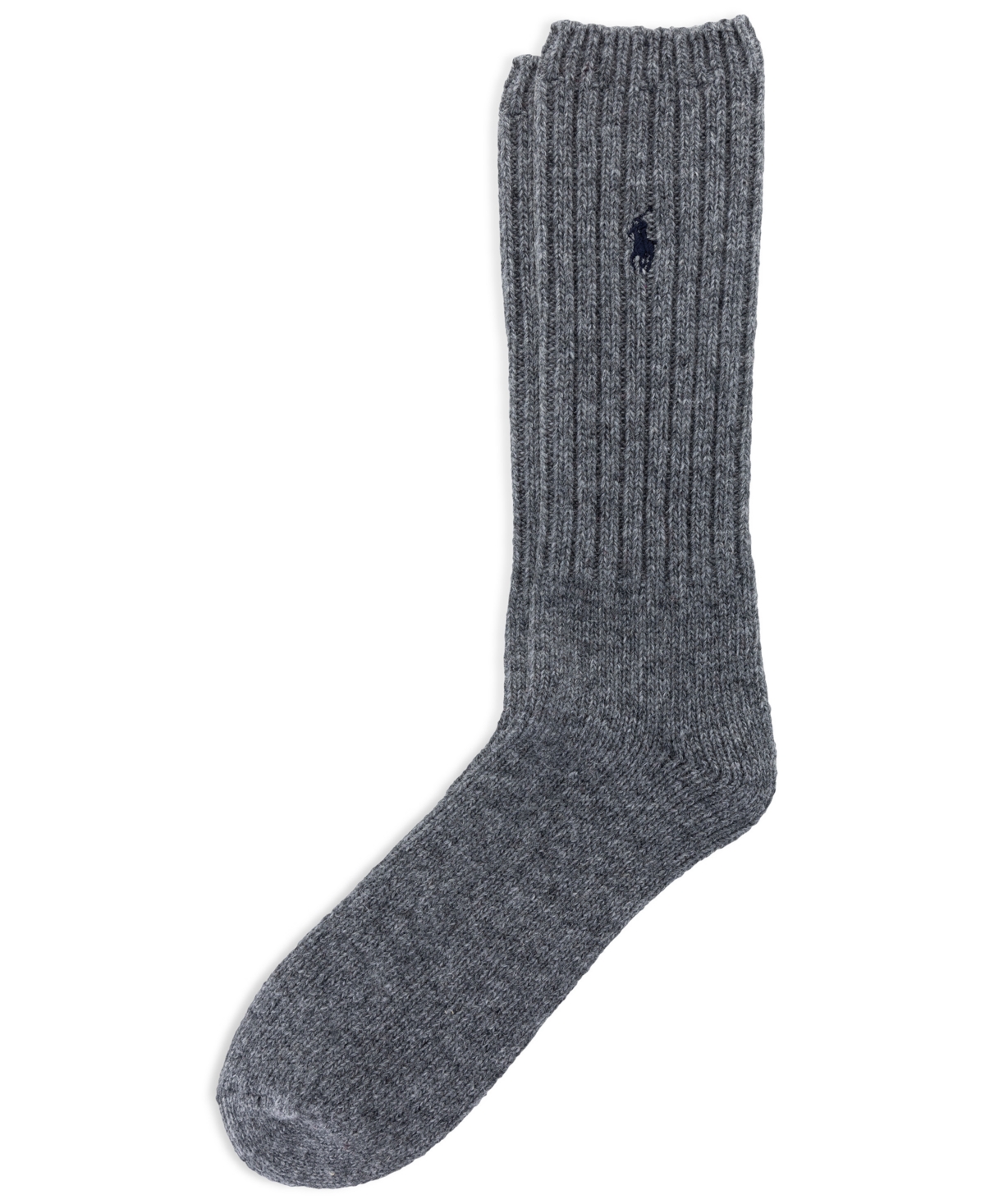 Polo Ralph Lauren Men's Wool Rib Boot Single Socks In Gray