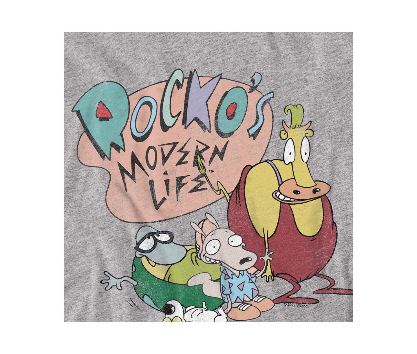 Мужская футболка Logovision Rocko s Modern Life Rocko's Modern Life Logo Group, цвет: Меланжевый — фото 2
