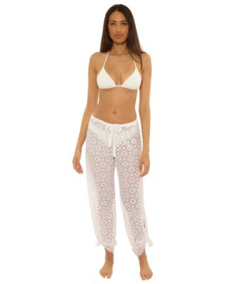 Women's Las Colinas Stretch Lace Crochet Cover-Up Pants