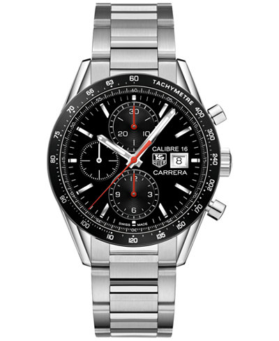 TAG Heuer Men's Swiss Automatic Chronograph Carrera Stainless Steel Bracelet Watch 41mm CV201AK.BA0727