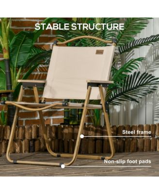 Set of 2 Folding Camping Chair, Portable Armchairs,