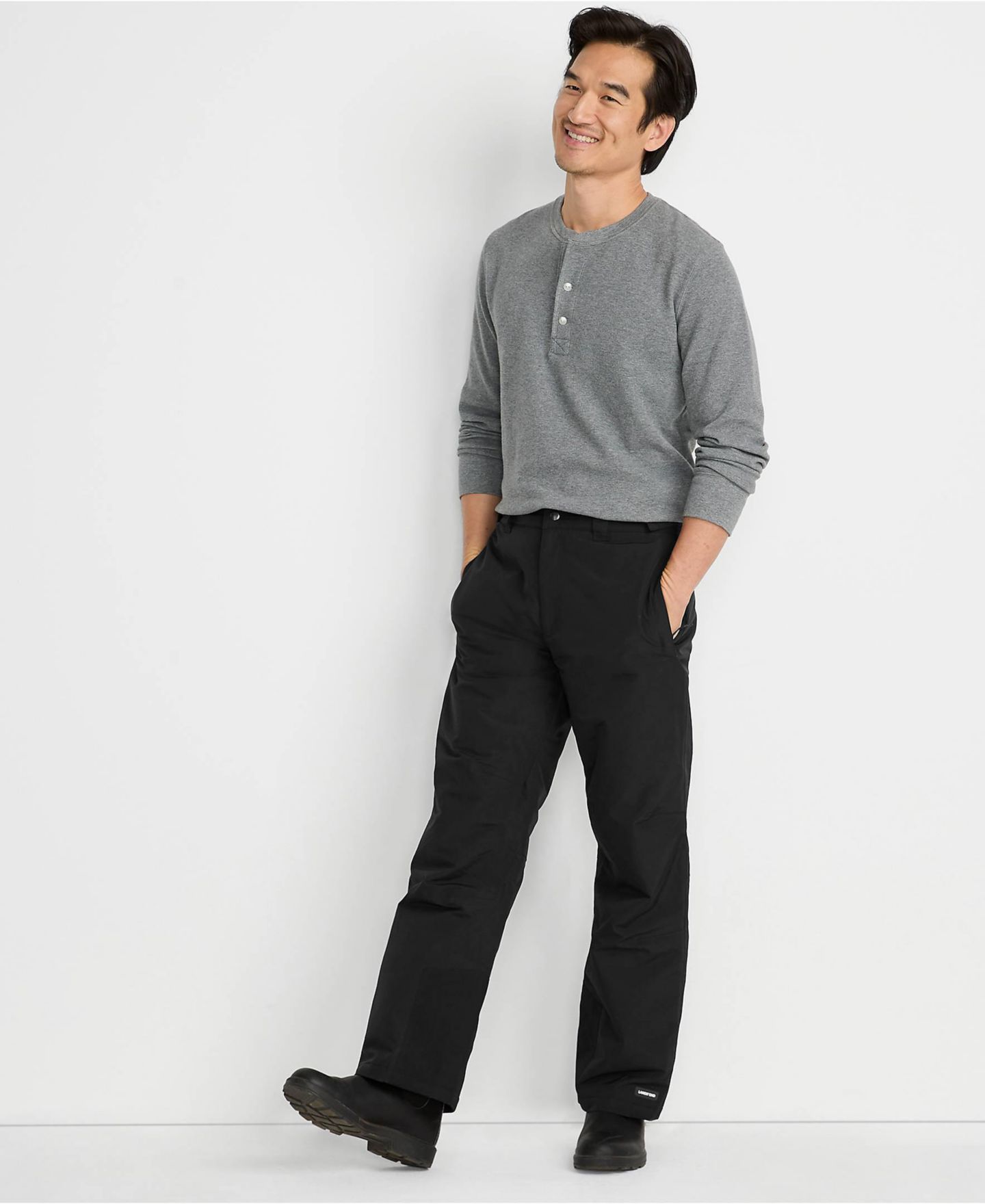 Мужские брюки Lands' End Big & Tall Squall Waterproof Insulated Snow, цвет: Чёрный — фото 3