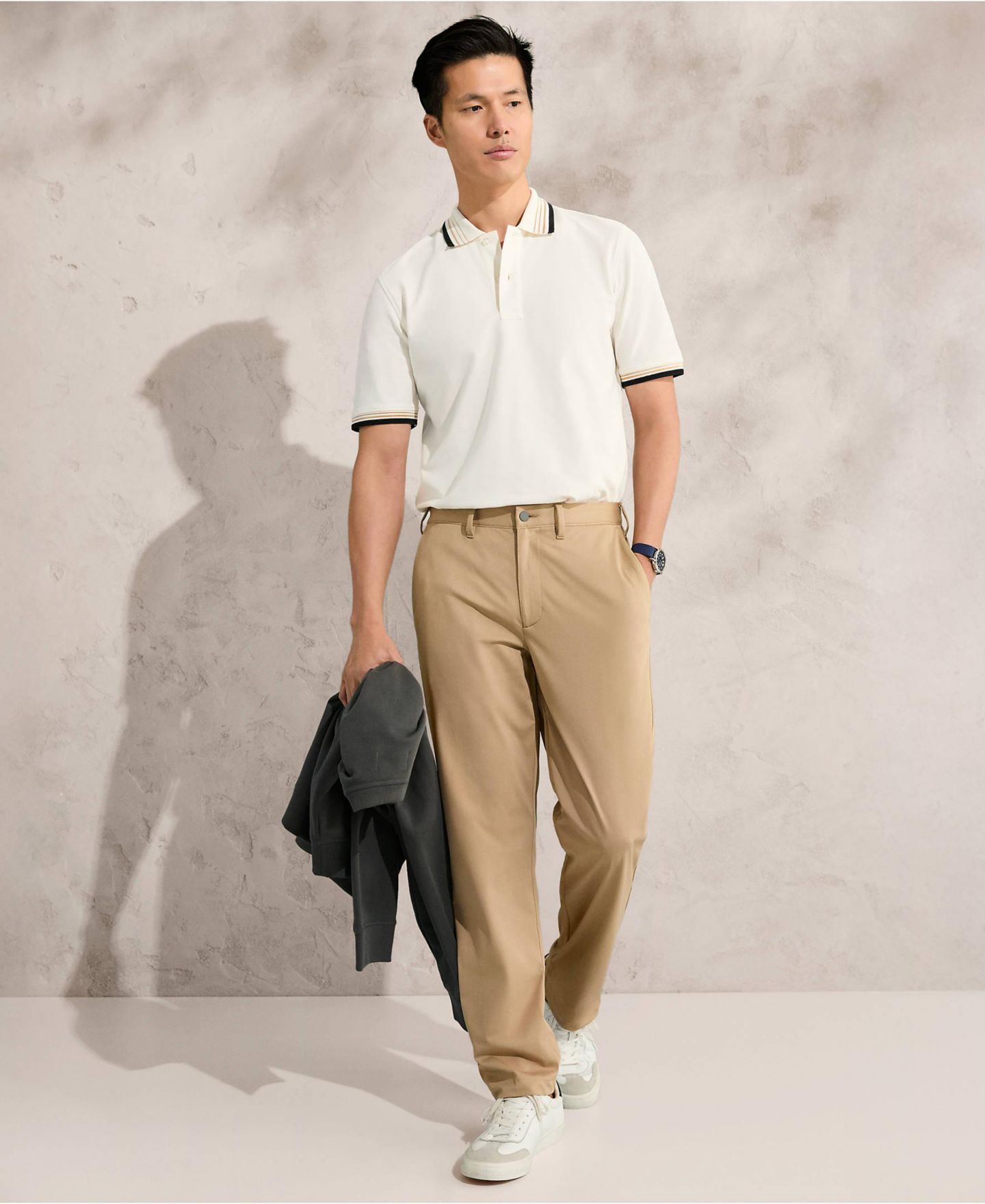 Мужские брюки Lands' End Flex Golf Pant, цвет: Хаки — фото 4