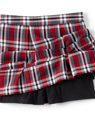 Women's School Uniform Plaid Skort Top of Knee