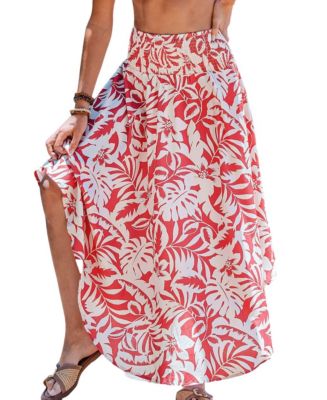 CUPSHE ドレス Hibiscus Blossom Tropical Maxi Skirt Cupshe Women's Hibiscus Blossom Tropical Maxi Skirt - Macy's