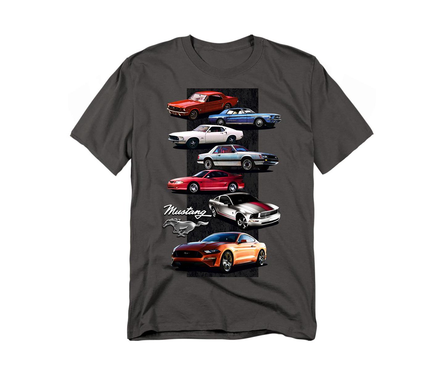 Мужская футболка Mustang Ford Stack, цвет: Угольный — фото 1