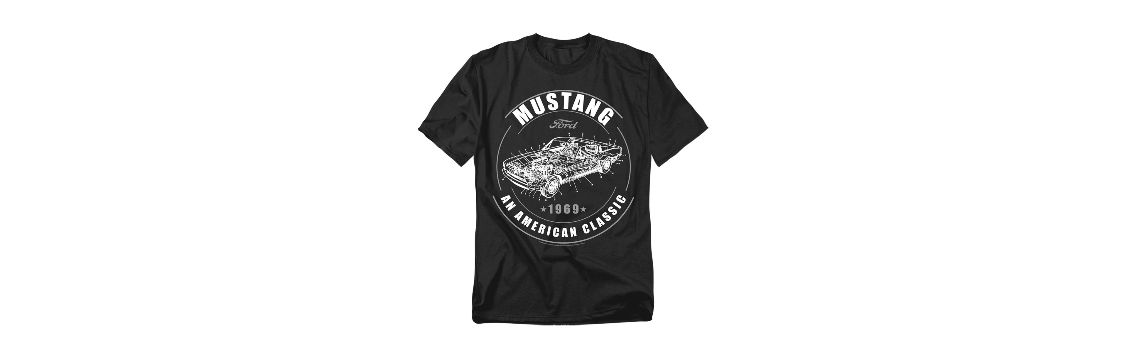 Logovision Men's American Classic Black T-Shirt