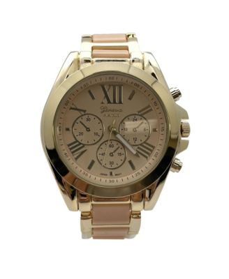 Beige Big Bold Gold and Bright Colors Women Watch