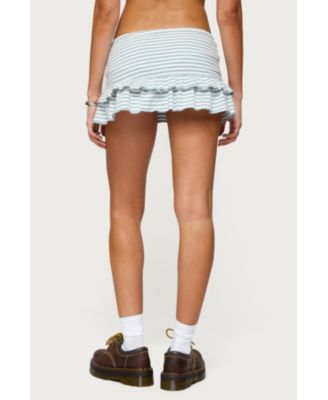Women's Avia Ruffle Striped Mini Skort