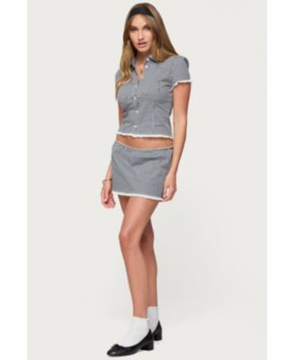 Women's Paige Gingham Mini Skort