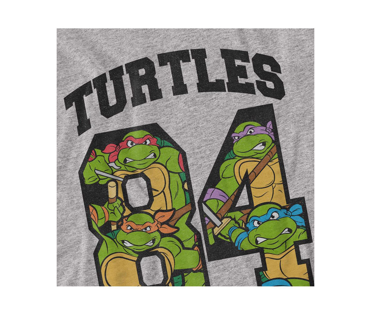 Мужская футболка Teenage Mutant Ninja Turtles Tmnt Turtles 84, цвет: Меланжевый — фото 2
