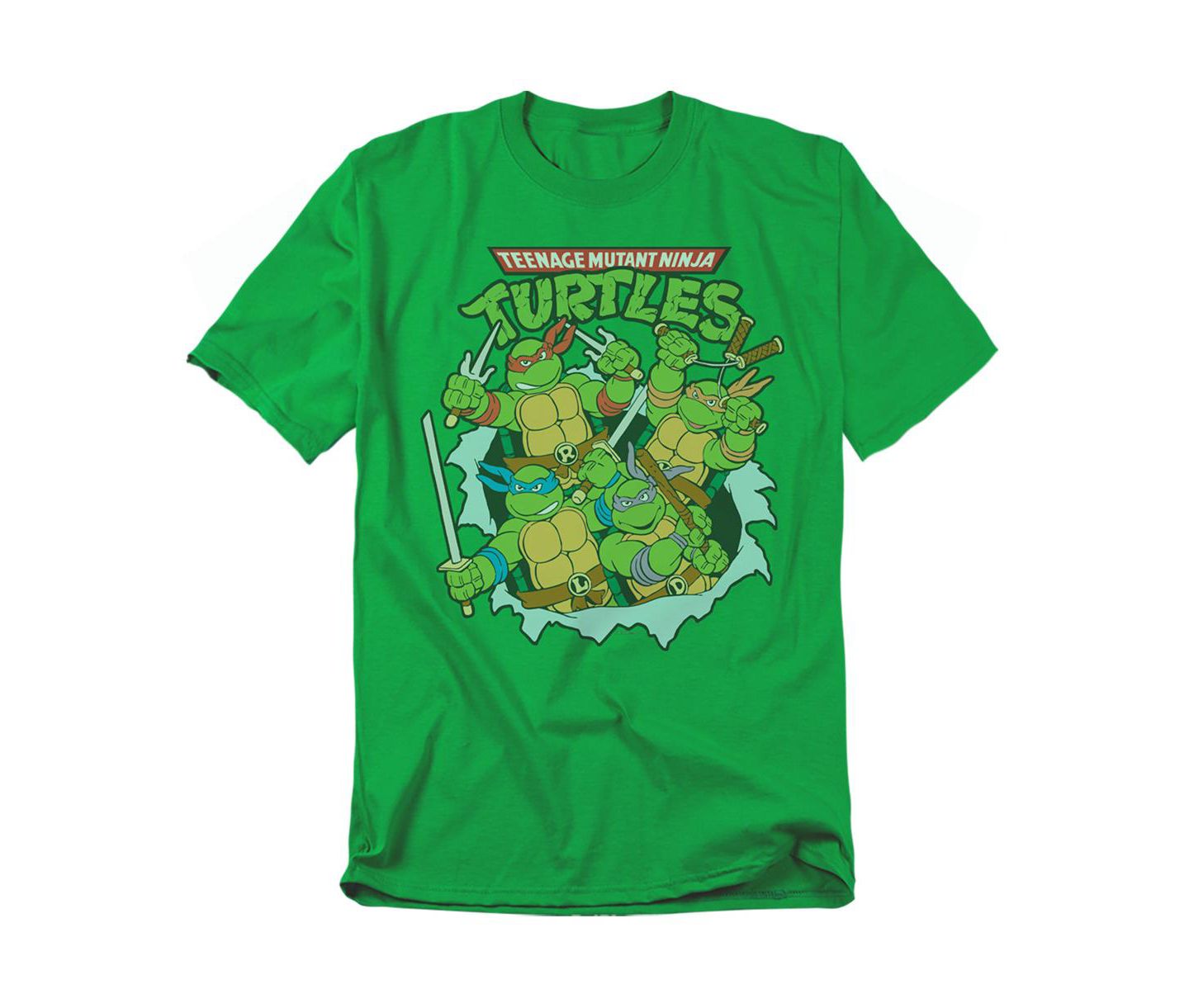 Мужская футболка Teenage Mutant Ninja Turtles Big & Tall Retro Group, цвет: Зелёный — фото 1
