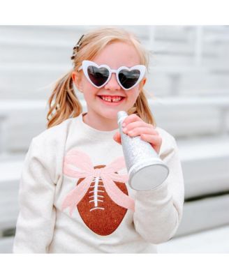 Big Girls Coquette Football Patch Sweatshirt