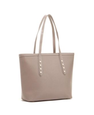 Dark Dune Leather Shoulder Bag Big Work Tote Purse for Women's Laptop Handbag