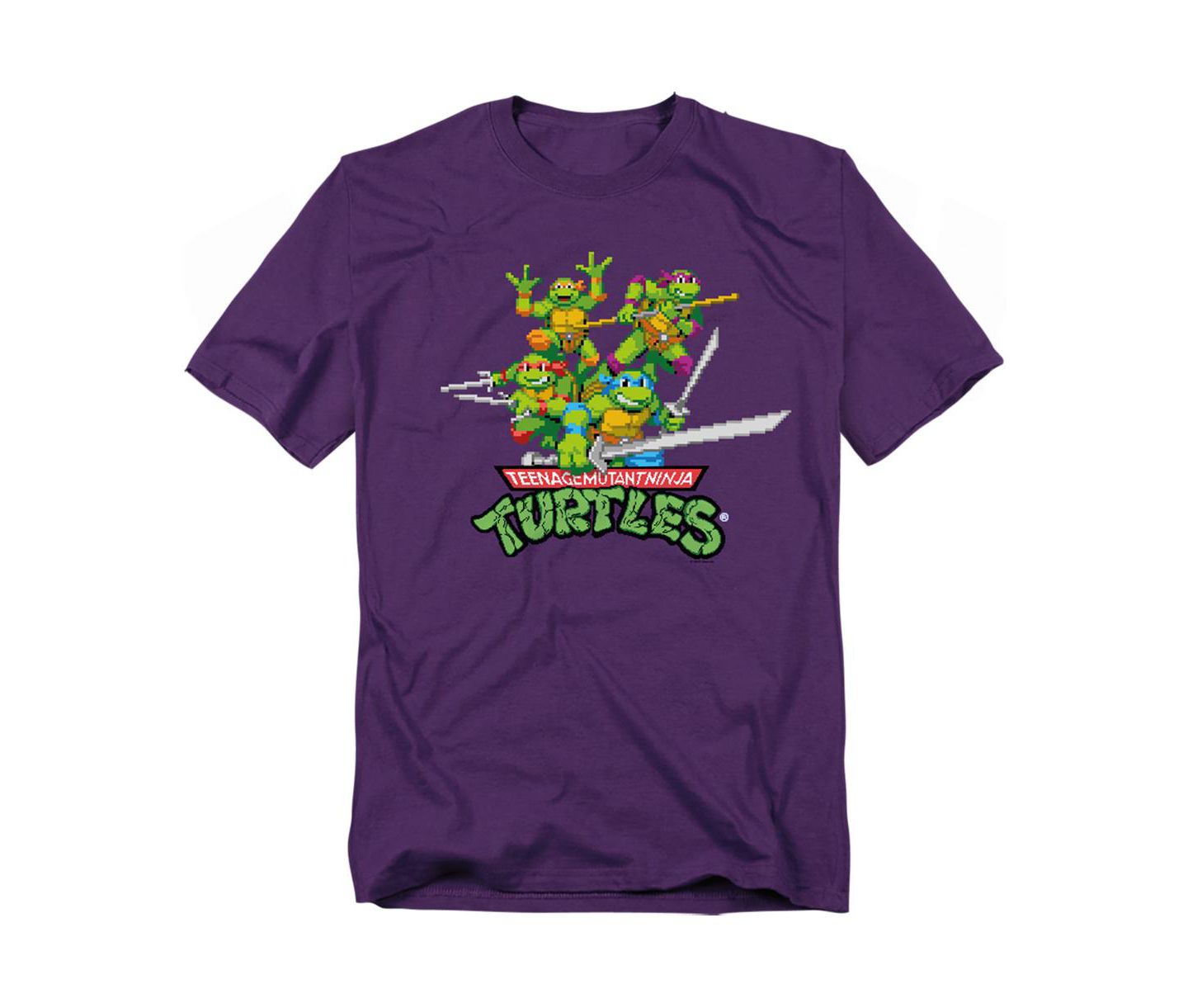 Мужская футболка Teenage Mutant Ninja Turtles Big & Tall Tmnt Retro Arcade, цвет: Фиолетовый — фото 1