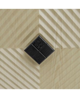 Carved Storage Cabinet with 4 Door Coffee Bar Cabinet With Adjustable Shelf