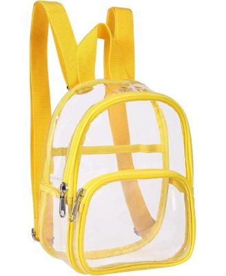 Clear Mini Backpack Stadium Approved for Little Boys & Girls, Transparent Backpack for Concert, Festival, Sport Events