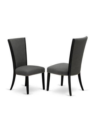 6-Piece Wood & Linen Dining Set – Cement Tabletop, Button Tufted Chairs, Dining Bench, Nailhead Trim