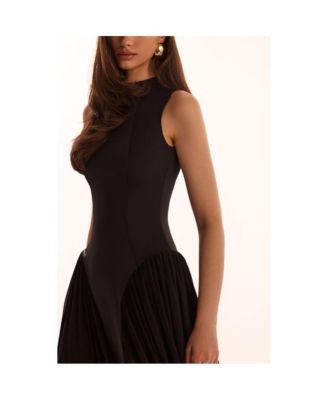 Women's Elegant mock neck maxi dress