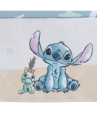 Baby Disney Stitch 3-Piece Blue Nursery Crib Bedding Set