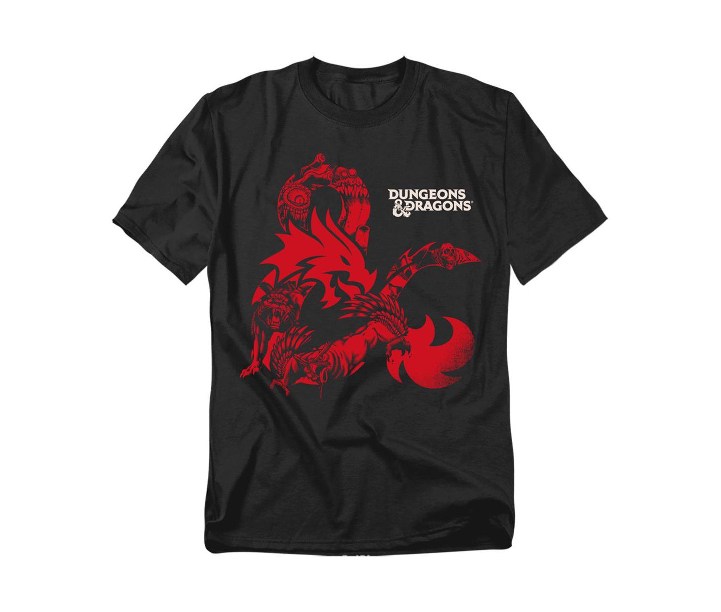 Мужская футболка D&D Dungeons Dragons Ampersand Monsters, цвет: Чёрный — фото 1