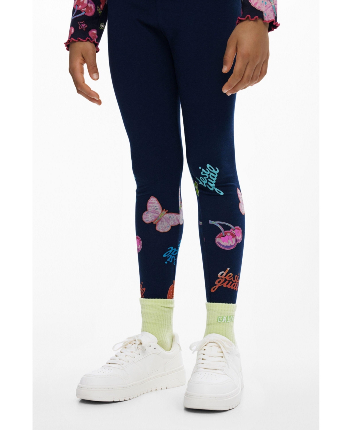 Desigual Girls Girls's Butterfly Leggings In Blue