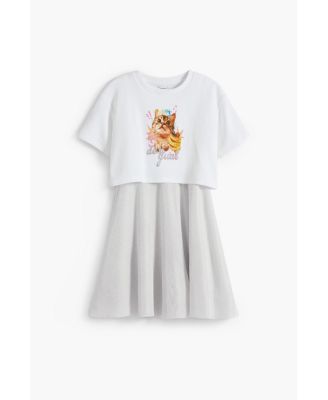 Girls Girls's 2-in-1 cat dress