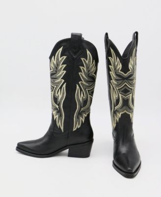 Dramen Leather Western Cowboy Boots