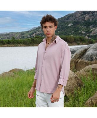 Men's Nude Pink Spear-Textured Shirt