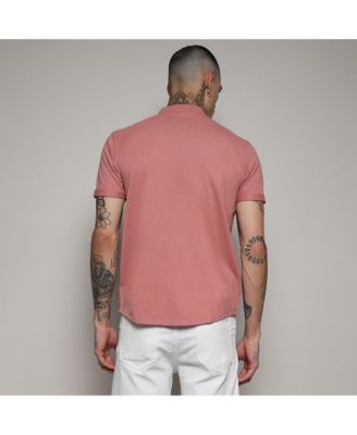 Men's Salmon Pink Basic Shirt