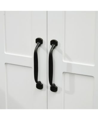 Bathroom Sink Cabinet, Pedestal Sink Cabinet with Adjustable Shelf, White