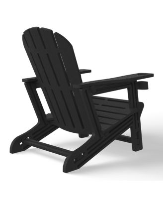 Outdoor Patio HDPE Plastic Adirondack Chair with Cup Holder